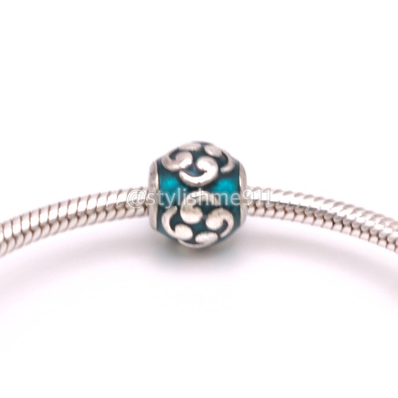 Authentic PANDORA Turquoise Comma Charm - 790491EN08 - Picture 4 of 9